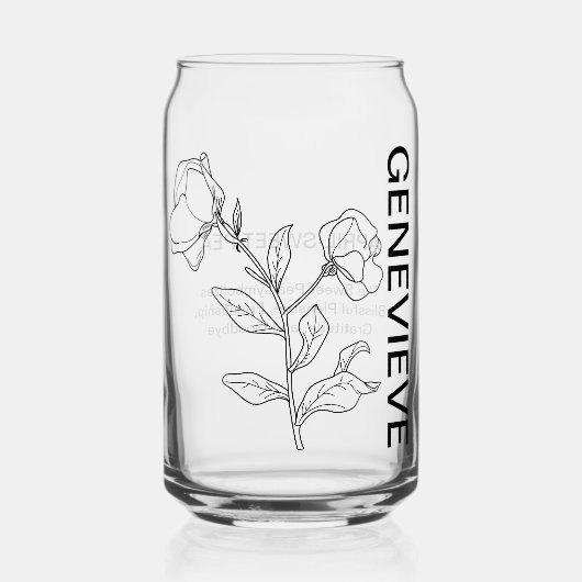 Avril Fleur de naissance Pois doux avec nom person (Recto)