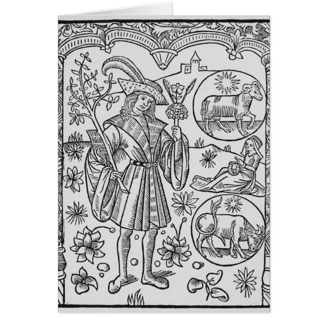 Avril, fleurs, Bélier (Devant)