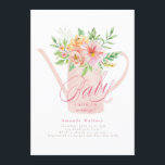 Avril Fleurs L'arrosage peut Baby shower Invitatio<br><div class="desc">Avril Fleurs L'arrosage peut Baby shower Invitation</div>