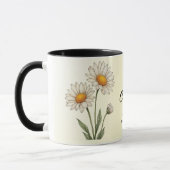 Avril Mois de naissance Fleur Custom Café Mug (Gauche)