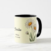 Avril Mois de naissance Fleur Custom Café Mug (Devant droit)