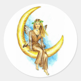 Avril Moon Fairy JL Biel Ronde Sticker