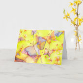 Avril Papillons Carte Anniversaire (Fleur jaune)