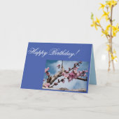 Avril Peach Blossoms Photo Anniversaire Carte Modè (Fleur jaune)