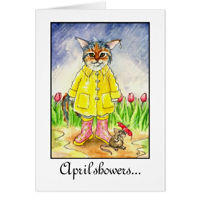 Avril verse le chat humide dans la carte de (Devant)
