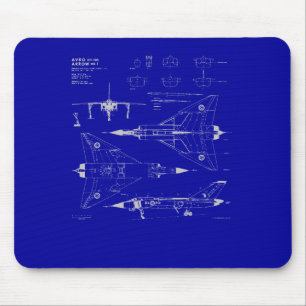 Avro Arrow Blueprint Mousepad Muismat