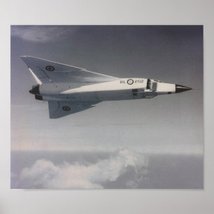Avro Arrow — RL202 in vlucht 'left pitch' Poster