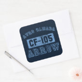 Avro Canada Arrow - BLAUW Vierkante Sticker (Envelop)