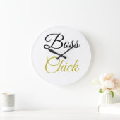 Avryl Fleur's Gold Black Pretty Font Horloge (Maison)