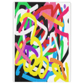 Avryl Fleur's kleurrijke graffiti doedel Klembord (Achterkant)