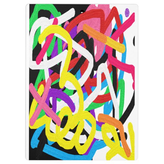 Avryl Fleur's kleurrijke graffiti doedel Klembord (Achterkant)