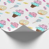 Avryl Fleur's Schattigee Ice Cream Cone Cupcake Do Cadeaupapier (Hoek)