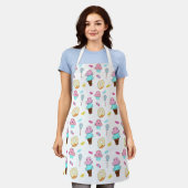 Avryl Fleur's Schattigee Ice Cream Cone Cupcake Do Schort (Gedragen)