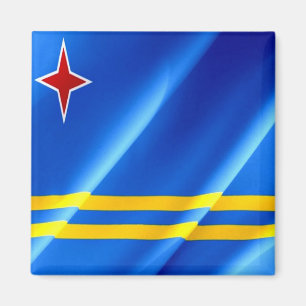 AW - Aruba - Vlaggolving Magneet