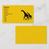 AW cartes de visite de silhouette de girafe (Devant / Derrière)