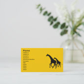 AW cartes de visite de silhouette de girafe (Debout devant)