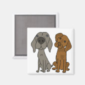 AW - Cartoon Weimaraner et Aimant Pointeur (Recto/Verso)