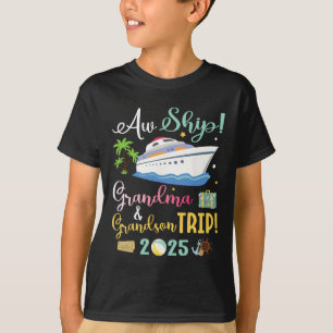 AW cruiseschip oma en kleinzoon reis 2025 Fami T-shirt