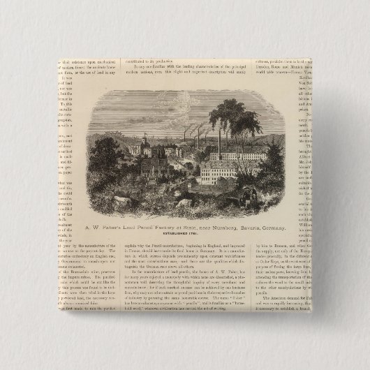 AW Faber's loods Vierkante Button 5,1 Cm (Voorkant)