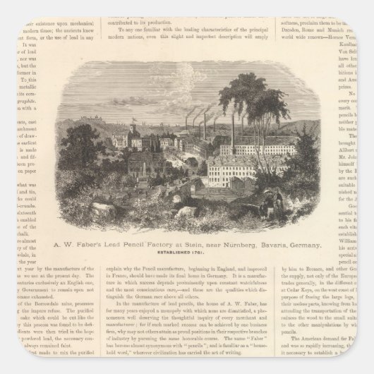 AW Faber's loods Vierkante Sticker (Voorkant)