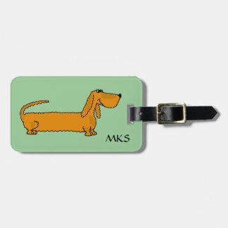 AW- Funny Dachshund Bagagelabel