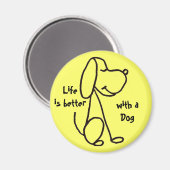 AW - La vie est meilleure avec un aimant pour chie (Recto/Verso)