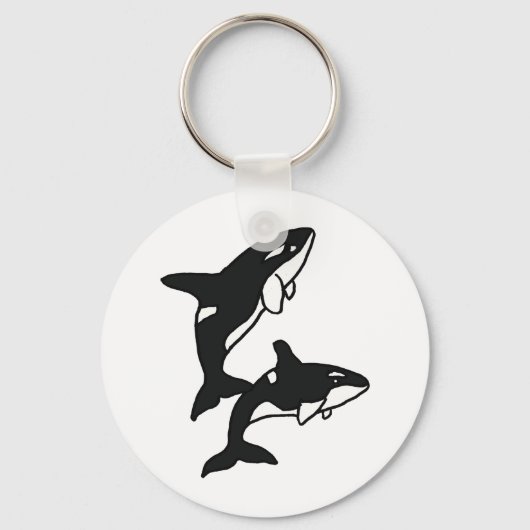 AW- Leaping Killer Whales Sleutelhanger (Voorkant)