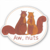 Aw Noten Schattigee eekhoorns Sticker (Voorkant)