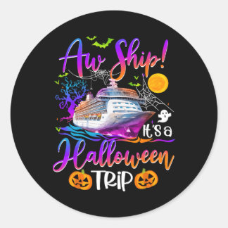AW Schip Halloween Reis Familie Cruising Crew Crui Ronde Sticker