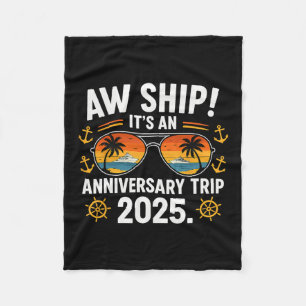 Aw Schip Jubileum Reis 2025 Cruise Koppel Vakantie Fleece Deken