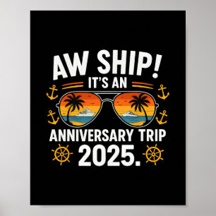 Aw Schip Jubileum Reis 2025 Cruise Koppel Vakantie Poster