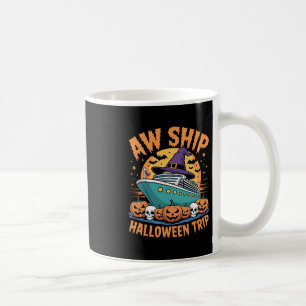 Aw Ship Halloween Cruise Spelonkige Reis Matching Koffiemok