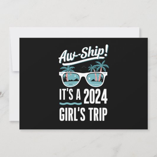 AW Ship Het is een 2024 Girls Trip Girls Cruise Gr Kaart (Voorkant)