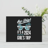 AW Ship Het is een 2024 Girls Trip Girls Cruise Gr Kaart (Staand voorkant)