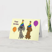 AW - Weimaraner et Pointer carte d'anniversaire (Devant)