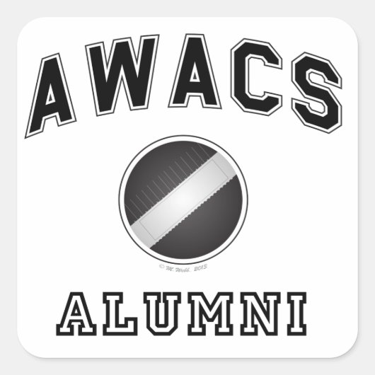 AWACS Alumni Vierkante Sticker (Voorkant)