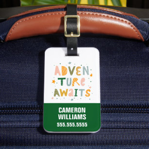 Awages voor avontuur bagagelabel