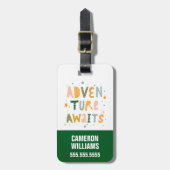 Awages voor avontuur bagagelabel (Voorkant verticaal)