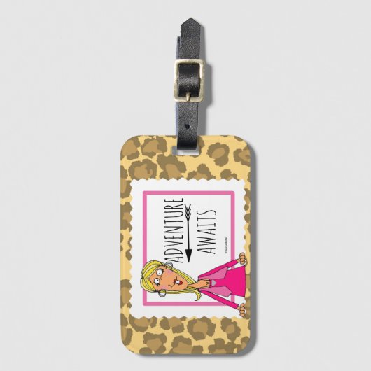 Awages voor avontuur bagagelabel (Voorkant (verticaal))