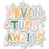 Awages voor avontuur sticker (Voorkant)