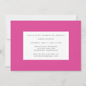 Await (Hot Pink) Afstuderen Invitation Kaart (Achterkant)