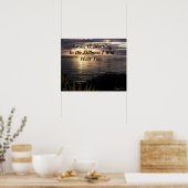 Awake O Morning Psalm 5:3 Sunrise Matte Poster (Keuken)