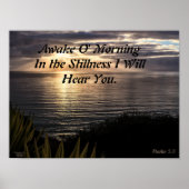 Awake O Morning Psaum 5:3 Poster de la Matte Sunri (Devant)