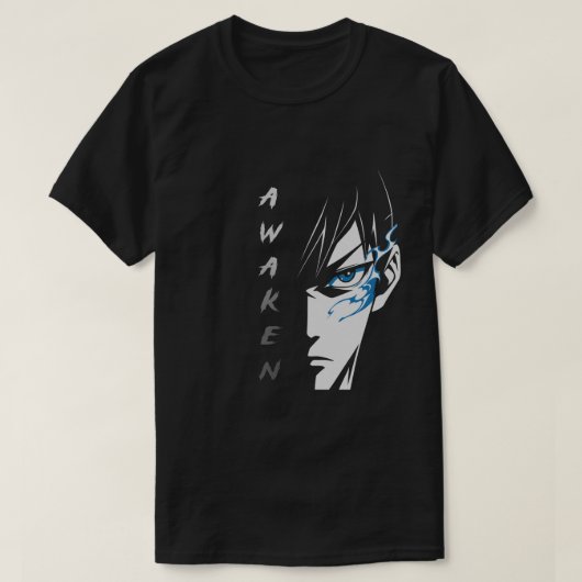 AWAKEN - Half Face Anime T-shirt (Design voorkant)