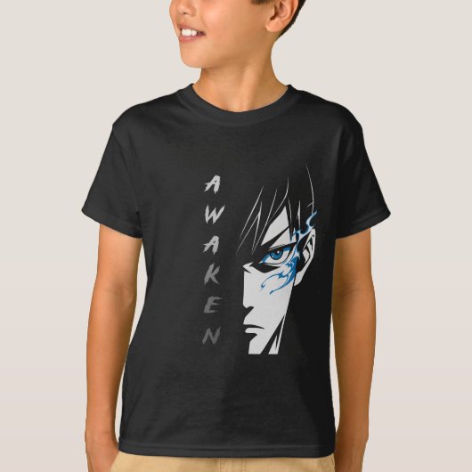 AWAKEN - Half Face Anime T-shirt (Voorkant)