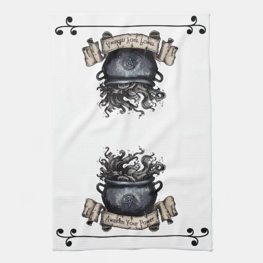Awaken Your Power Cauldron Theedoek (Verticaal)