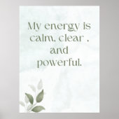Awakening Energy Inspirational Floral Poster (Devant)