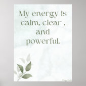 Awakening Energy Inspirational Floral Poster (Devant)