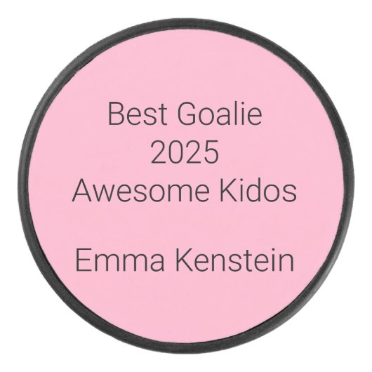 Award in Carnation Pink:  Hockey Puck (Voorkant)