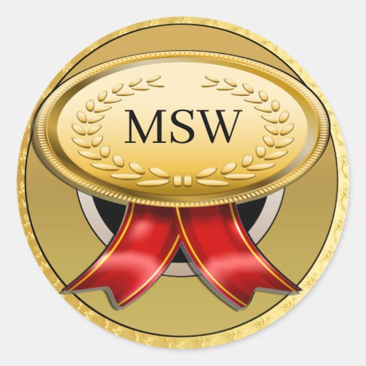 Award Medal Monogram Sticker (Voorkant)